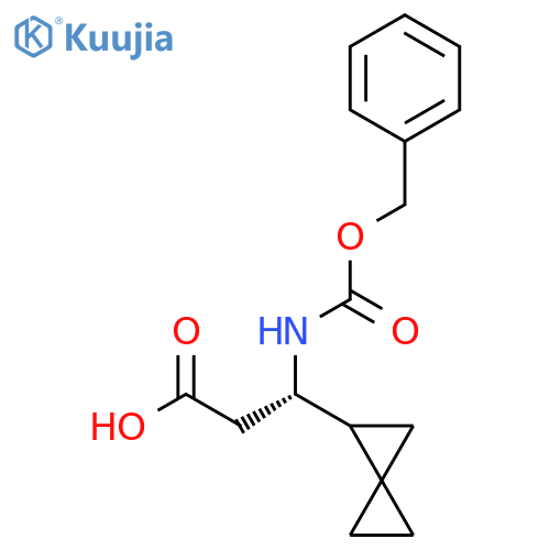 (3S)-3-{(benzyloxy)carbonylamino}-3-{spiro2.2pentan-1-yl}propanoic acid structure