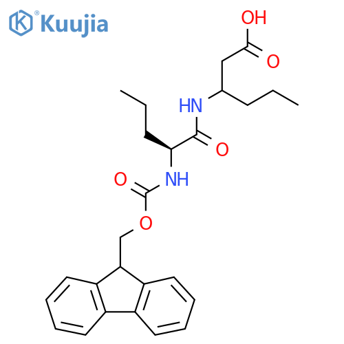 3-(2S)-2-({(9H-fluoren-9-yl)methoxycarbonyl}amino)pentanamidohexanoic acid structure