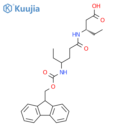 (3S)-3-4-({(9H-fluoren-9-yl)methoxycarbonyl}amino)hexanamidopentanoic acid structure