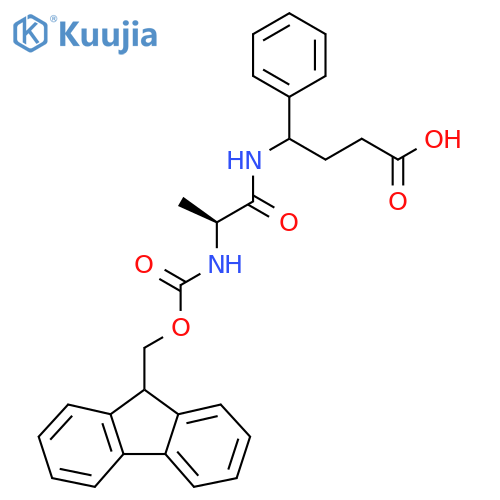 4-(2S)-2-({(9H-fluoren-9-yl)methoxycarbonyl}amino)propanamido-4-phenylbutanoic acid structure