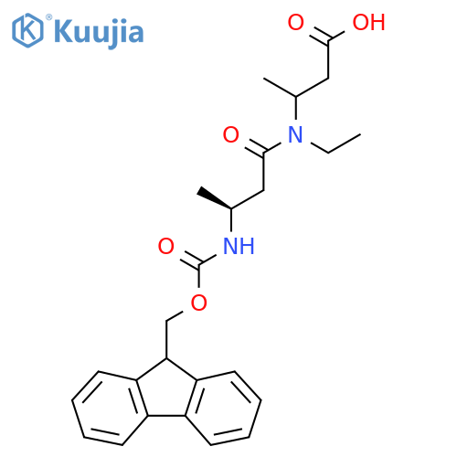 3-[(3S)-N-ethyl-3-({[(9H-fluoren-9-yl)methoxy]carbonyl}amino)butanamido]butanoic acid structure