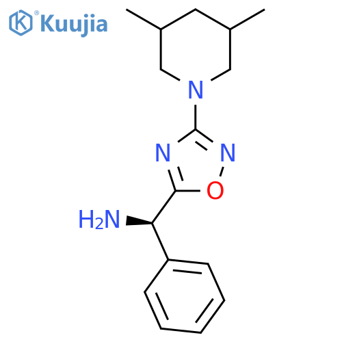 (1R)-1-[3-(3,5-dimethylpiperidin-1-yl)-1,2,4-oxadiazol-5-yl]-1-phenylmethanamine structure