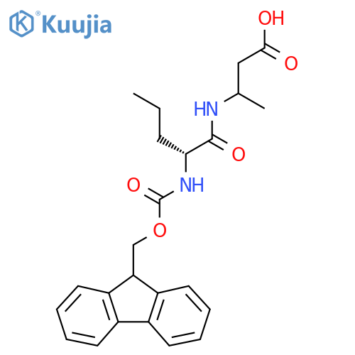 3-(2R)-2-({(9H-fluoren-9-yl)methoxycarbonyl}amino)pentanamidobutanoic acid structure