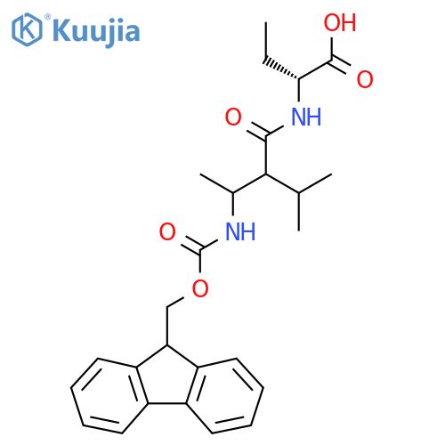 (2R)-2-3-({(9H-fluoren-9-yl)methoxycarbonyl}amino)-2-(propan-2-yl)butanamidobutanoic acid structure