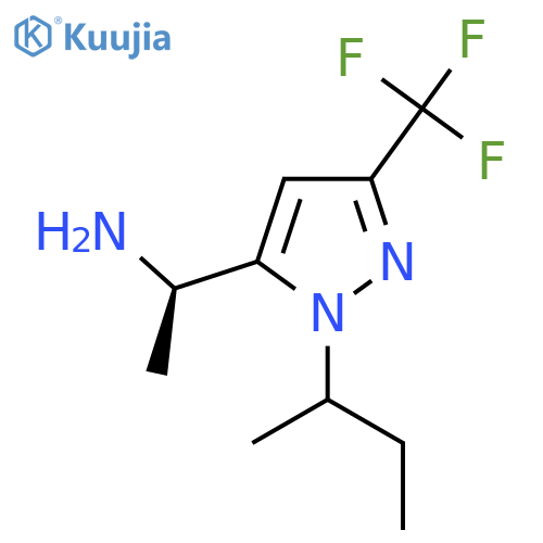 (1R)-1-1-(butan-2-yl)-3-(trifluoromethyl)-1H-pyrazol-5-ylethan-1-amine structure