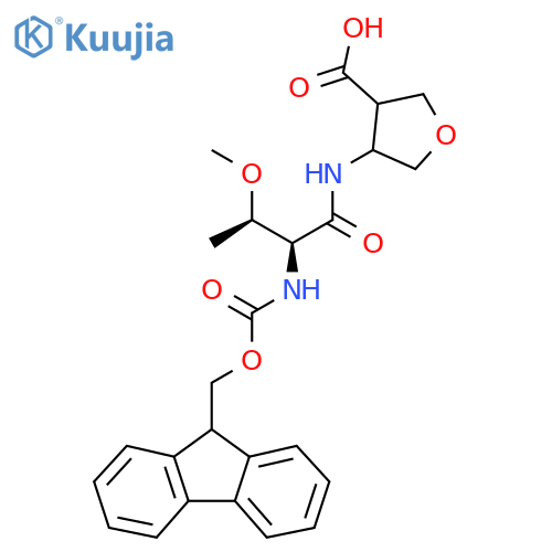 4-(2S,3R)-2-({(9H-fluoren-9-yl)methoxycarbonyl}amino)-3-methoxybutanamidooxolane-3-carboxylic acid structure