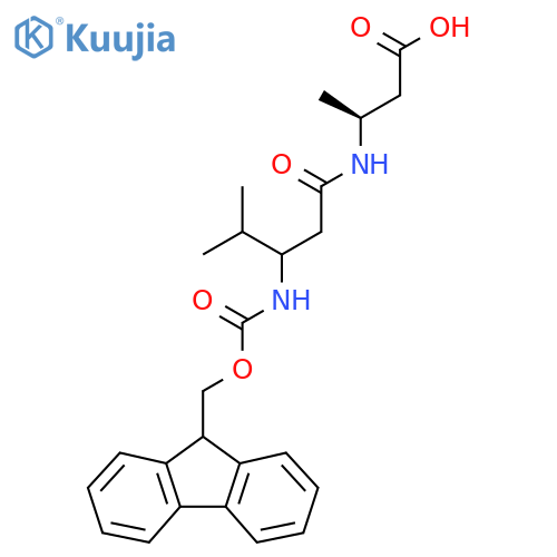 (3S)-3-3-({(9H-fluoren-9-yl)methoxycarbonyl}amino)-4-methylpentanamidobutanoic acid structure