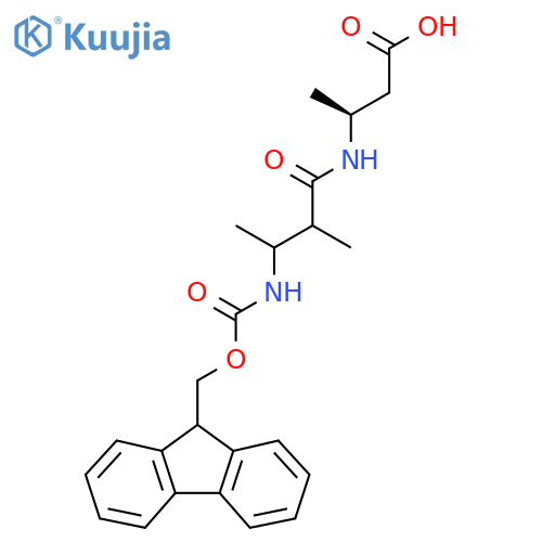 (3S)-3-3-({(9H-fluoren-9-yl)methoxycarbonyl}amino)-2-methylbutanamidobutanoic acid structure