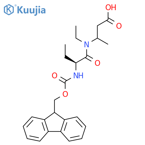 3-(2S)-N-ethyl-2-({(9H-fluoren-9-yl)methoxycarbonyl}amino)butanamidobutanoic acid structure