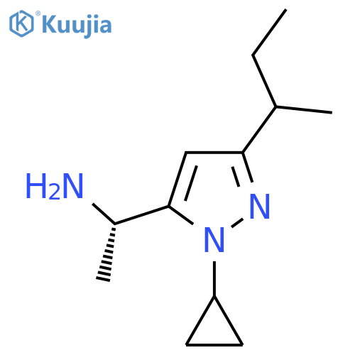 (1S)-1-3-(butan-2-yl)-1-cyclopropyl-1H-pyrazol-5-ylethan-1-amine structure