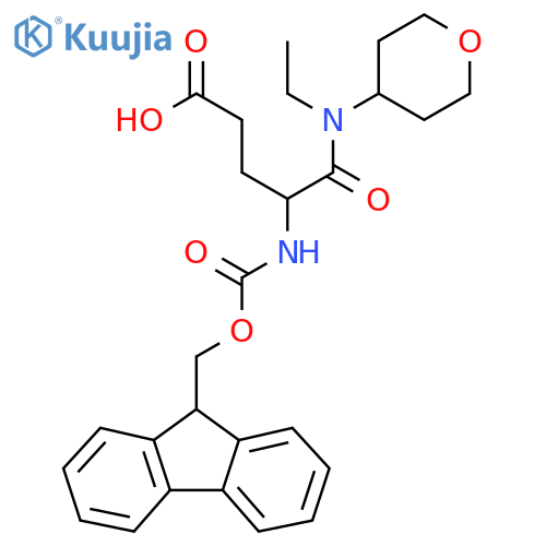 4-ethyl(oxan-4-yl)carbamoyl-4-({(9H-fluoren-9-yl)methoxycarbonyl}amino)butanoic acid structure
