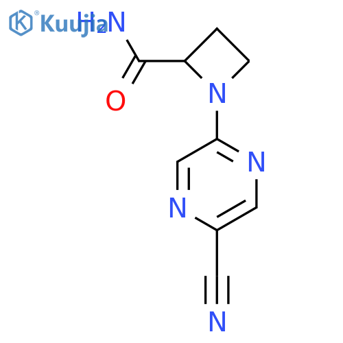 1-(5-cyanopyrazin-2-yl)azetidine-2-carboxamide structure