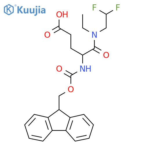 4-(2,2-difluoroethyl)(ethyl)carbamoyl-4-({(9H-fluoren-9-yl)methoxycarbonyl}amino)butanoic acid structure