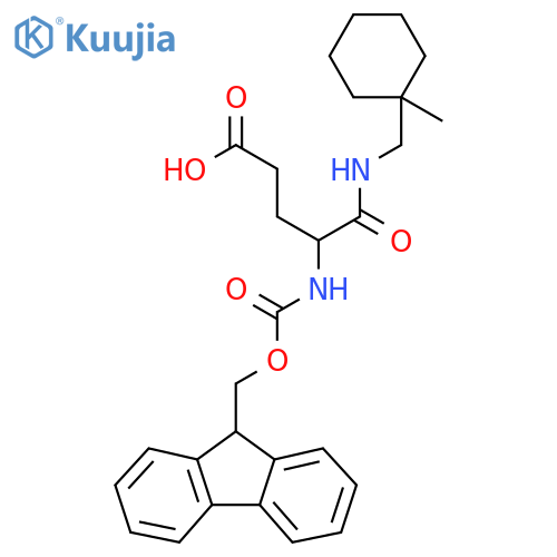 4-({(9H-fluoren-9-yl)methoxycarbonyl}amino)-4-{(1-methylcyclohexyl)methylcarbamoyl}butanoic acid structure
