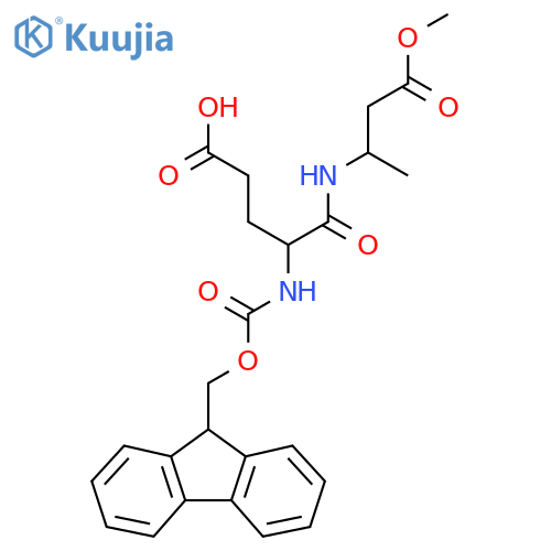 4-({(9H-fluoren-9-yl)methoxycarbonyl}amino)-4-(4-methoxy-4-oxobutan-2-yl)carbamoylbutanoic acid structure