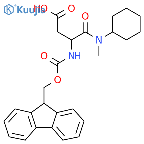 3-cyclohexyl(methyl)carbamoyl-3-({(9H-fluoren-9-yl)methoxycarbonyl}amino)propanoic acid structure