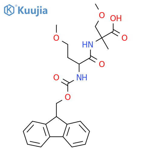 2-2-({(9H-fluoren-9-yl)methoxycarbonyl}amino)-4-methoxybutanamido-3-methoxy-2-methylpropanoic acid structure