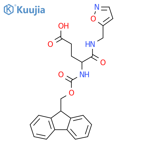 4-({(9H-fluoren-9-yl)methoxycarbonyl}amino)-4-{(1,2-oxazol-5-yl)methylcarbamoyl}butanoic acid structure