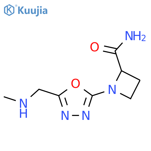 1-{5-(methylamino)methyl-1,3,4-oxadiazol-2-yl}azetidine-2-carboxamide structure