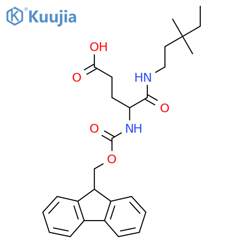 4-(3,3-dimethylpentyl)carbamoyl-4-({(9H-fluoren-9-yl)methoxycarbonyl}amino)butanoic acid structure