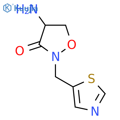 4-amino-2-(1,3-thiazol-5-ylmethyl)-1,2-oxazolidin-3-one structure