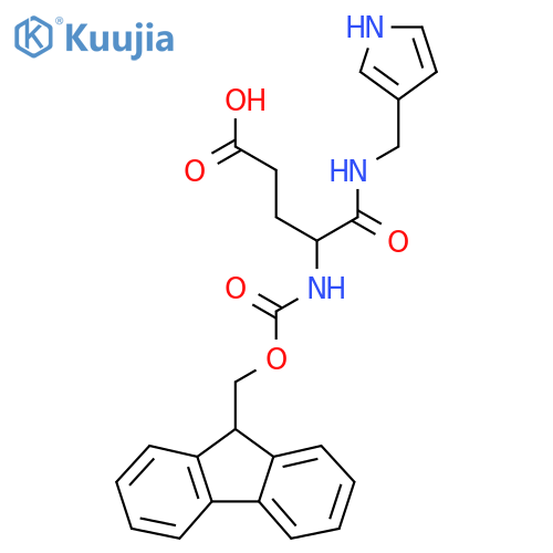 4-({(9H-fluoren-9-yl)methoxycarbonyl}amino)-4-{(1H-pyrrol-3-yl)methylcarbamoyl}butanoic acid structure