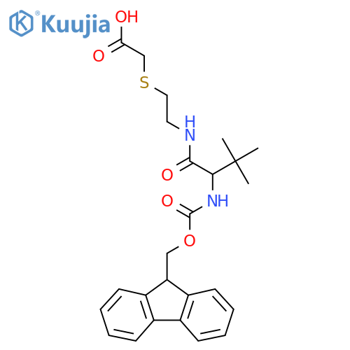 2-({2-2-({(9H-fluoren-9-yl)methoxycarbonyl}amino)-3,3-dimethylbutanamidoethyl}sulfanyl)acetic acid structure