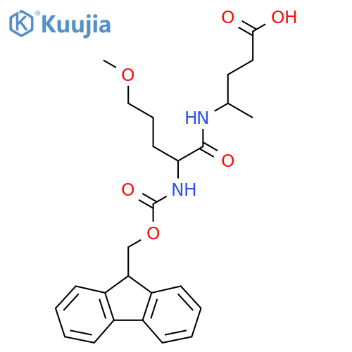 4-2-({(9H-fluoren-9-yl)methoxycarbonyl}amino)-5-methoxypentanamidopentanoic acid structure