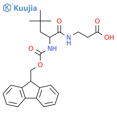 3-2-({(9H-fluoren-9-yl)methoxycarbonyl}amino)-4,4-dimethylpentanamidopropanoic acid structure