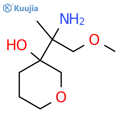 3-(2-amino-1-methoxypropan-2-yl)oxan-3-ol structure