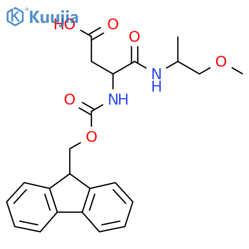 3-({(9H-fluoren-9-yl)methoxycarbonyl}amino)-3-(1-methoxypropan-2-yl)carbamoylpropanoic acid structure