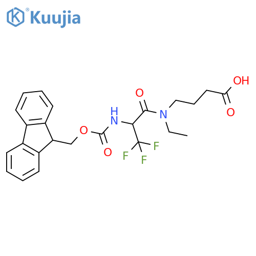 4-N-ethyl-2-({(9H-fluoren-9-yl)methoxycarbonyl}amino)-3,3,3-trifluoropropanamidobutanoic acid structure