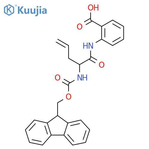 2-2-({(9H-fluoren-9-yl)methoxycarbonyl}amino)pent-4-enamidobenzoic acid structure