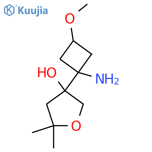 3-(1-amino-3-methoxycyclobutyl)-5,5-dimethyloxolan-3-ol structure