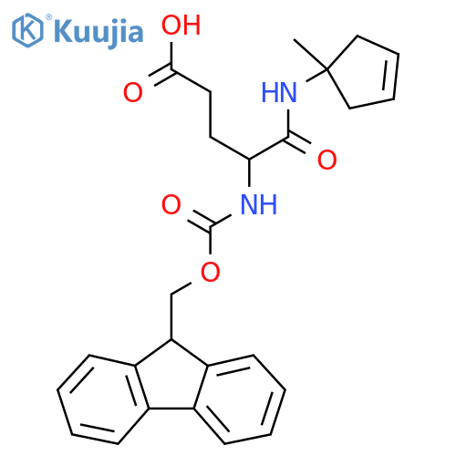 4-({(9H-fluoren-9-yl)methoxycarbonyl}amino)-4-(1-methylcyclopent-3-en-1-yl)carbamoylbutanoic acid structure