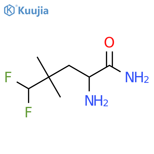 2-amino-5,5-difluoro-4,4-dimethylpentanamide structure