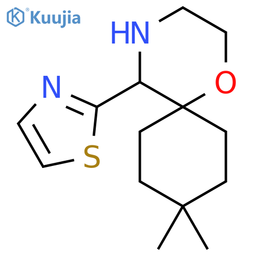 9,9-dimethyl-5-(1,3-thiazol-2-yl)-1-oxa-4-azaspiro5.5undecane structure