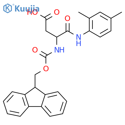 3-(2,4-dimethylphenyl)carbamoyl-3-({(9H-fluoren-9-yl)methoxycarbonyl}amino)propanoic acid structure
