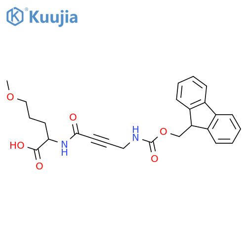 2-4-({(9H-fluoren-9-yl)methoxycarbonyl}amino)but-2-ynamido-5-methoxypentanoic acid structure