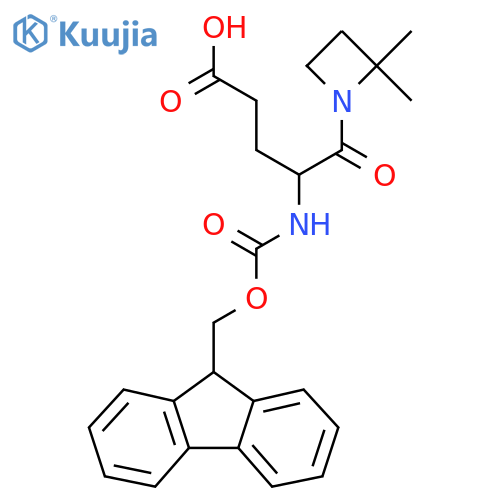 5-(2,2-dimethylazetidin-1-yl)-4-({(9H-fluoren-9-yl)methoxycarbonyl}amino)-5-oxopentanoic acid structure