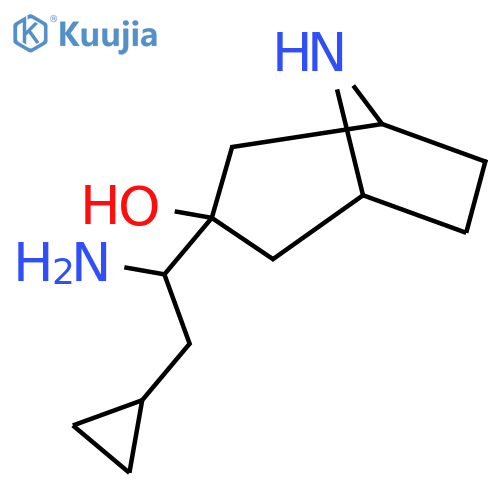 3-(1-amino-2-cyclopropylethyl)-8-azabicyclo3.2.1octan-3-ol structure