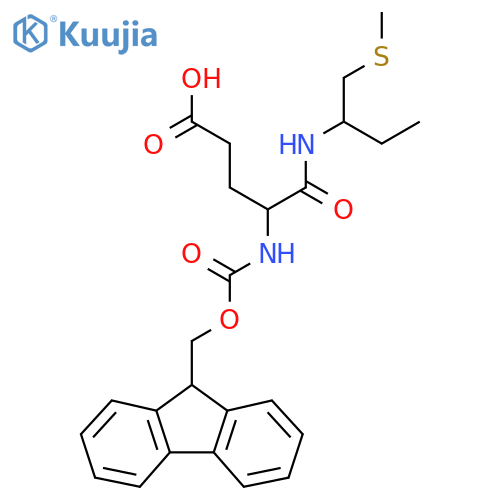 4-({(9H-fluoren-9-yl)methoxycarbonyl}amino)-4-{1-(methylsulfanyl)butan-2-ylcarbamoyl}butanoic acid structure