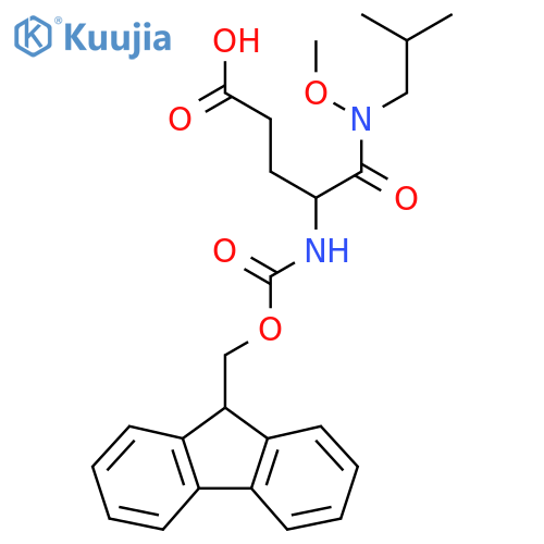 4-({(9H-fluoren-9-yl)methoxycarbonyl}amino)-4-methoxy(2-methylpropyl)carbamoylbutanoic acid structure