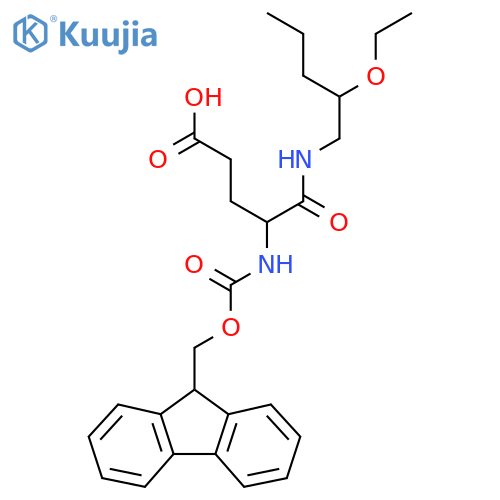 4-(2-ethoxypentyl)carbamoyl-4-({(9H-fluoren-9-yl)methoxycarbonyl}amino)butanoic acid structure