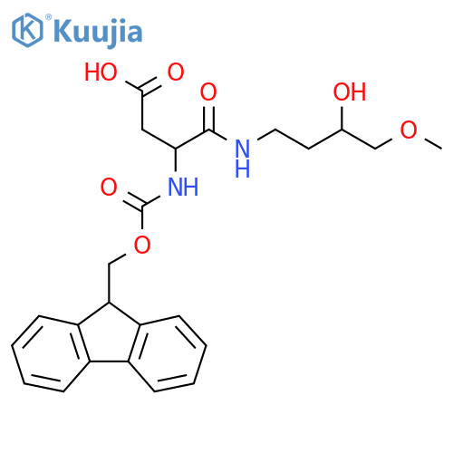 3-({(9H-fluoren-9-yl)methoxycarbonyl}amino)-3-(3-hydroxy-4-methoxybutyl)carbamoylpropanoic acid structure