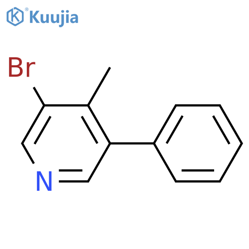 3-Bromo-4-methyl-5-phenylpyridine structure