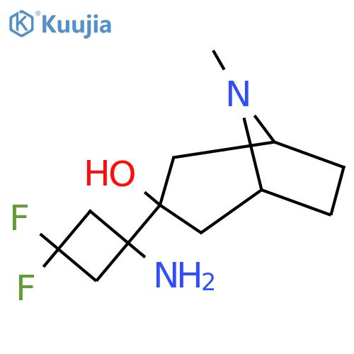 3-(1-amino-3,3-difluorocyclobutyl)-8-methyl-8-azabicyclo3.2.1octan-3-ol structure