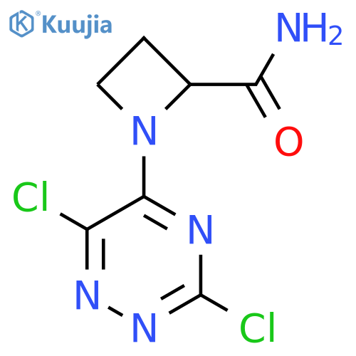1-(dichloro-1,2,4-triazin-5-yl)azetidine-2-carboxamide structure