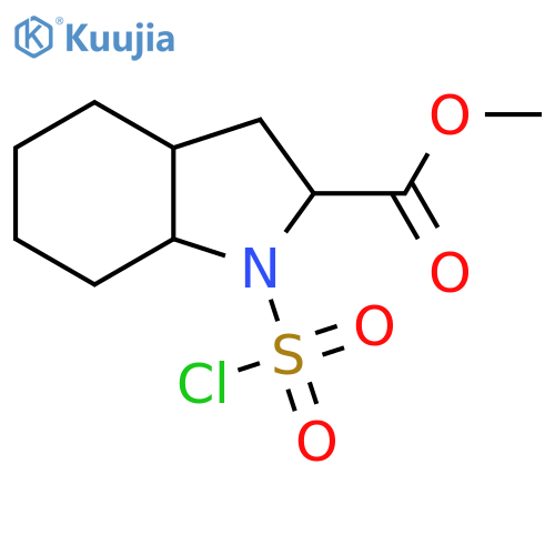 methyl 1-(chlorosulfonyl)-octahydro-1H-indole-2-carboxylate structure