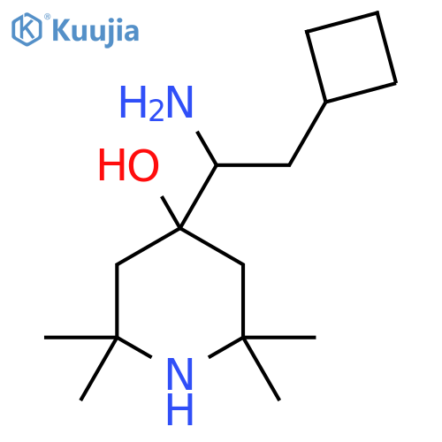 4-(1-Amino-2-cyclobutylethyl)-2,2,6,6-tetramethylpiperidin-4-ol structure
